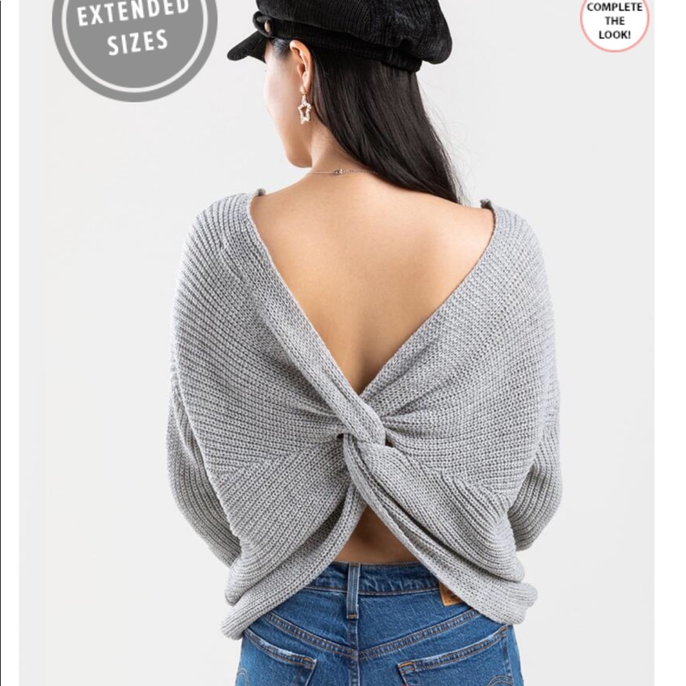 VICI COLLECTION | Twist Back Sweater